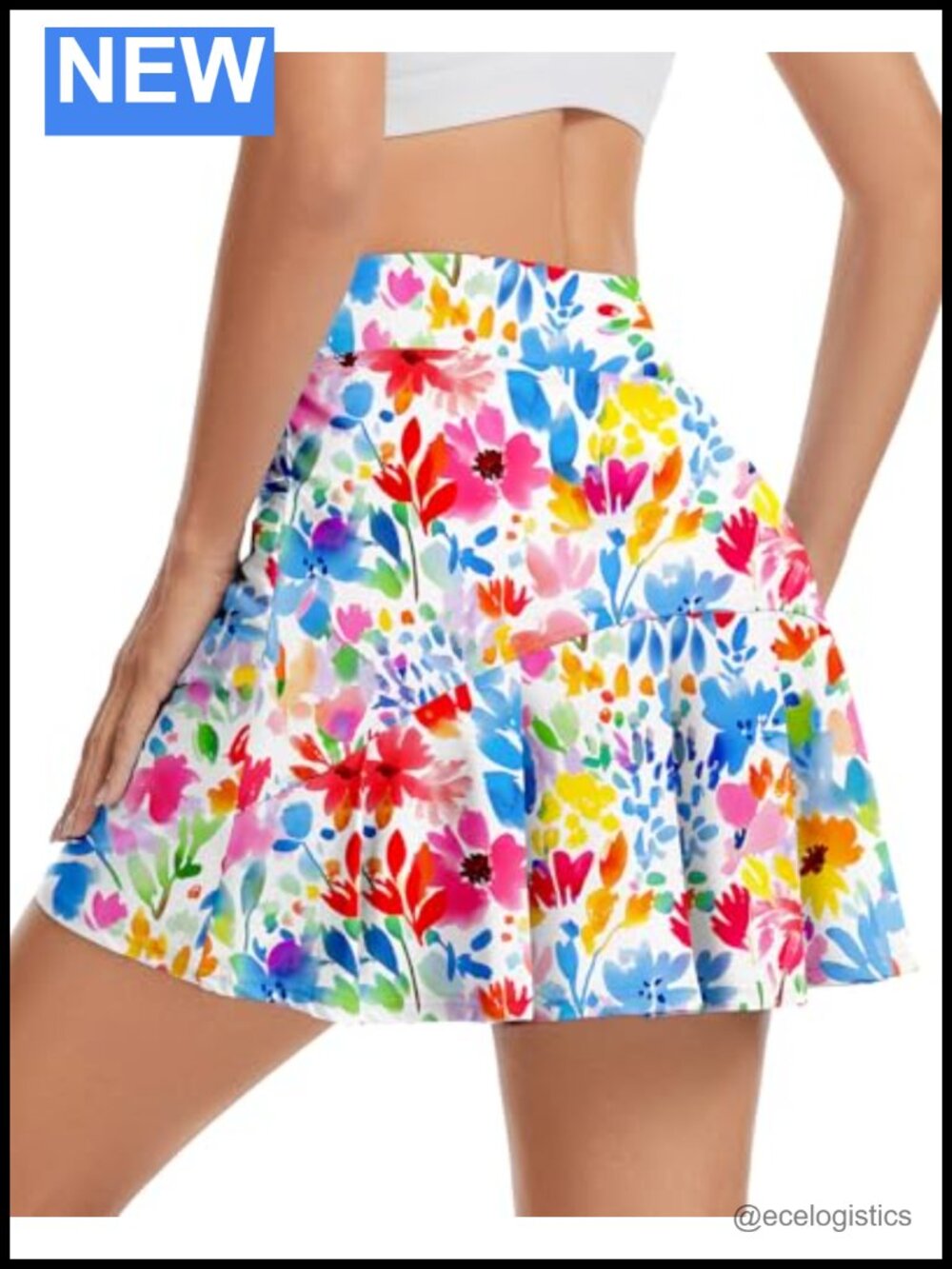 Pleated Tennis Skort Women Golf Pickleball Built-In Shorts UPF 50+ High Waisted